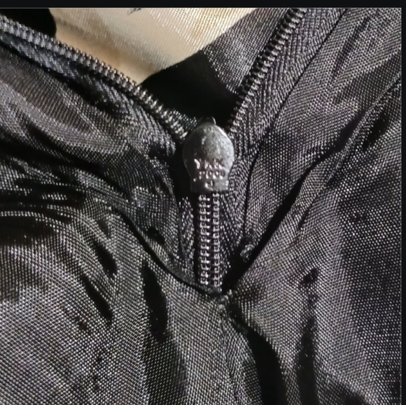 Betsy & Adam Halter Satin Mermaid Gown - Picture 14 of 15